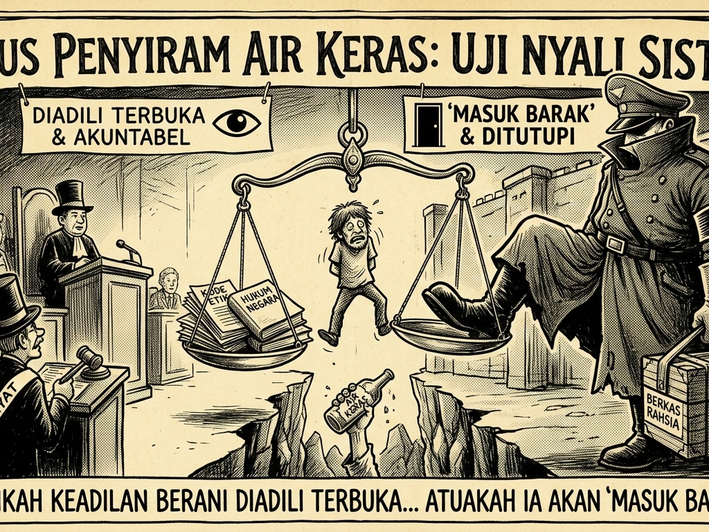 Kasus Andrie Yunus Uji Nyali Sistem: Diadili Terbuka atau ‘Masuk Barak’?