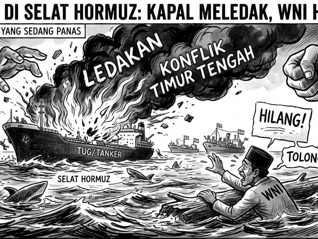 Ledakan di Selat Hormuz, WNI Hilang di Tengah Laut yang Sedang Panas