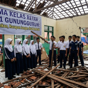 Drama Kelas Retak di SMPN 1 Gunungguruh: Atap Diturunkan, Harapan Jangan Ikut Ambruk