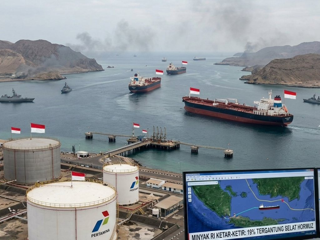 Minyak RI Ketar-Ketir Karena 19 Persen Tergantung Jalur Panas Selat Hormuz