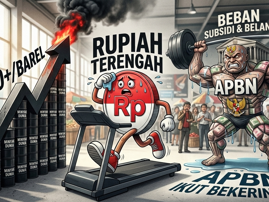 Harga Minyak Dunia Naik, Rupiah Terengah, dan APBN Ikut Berkeringat