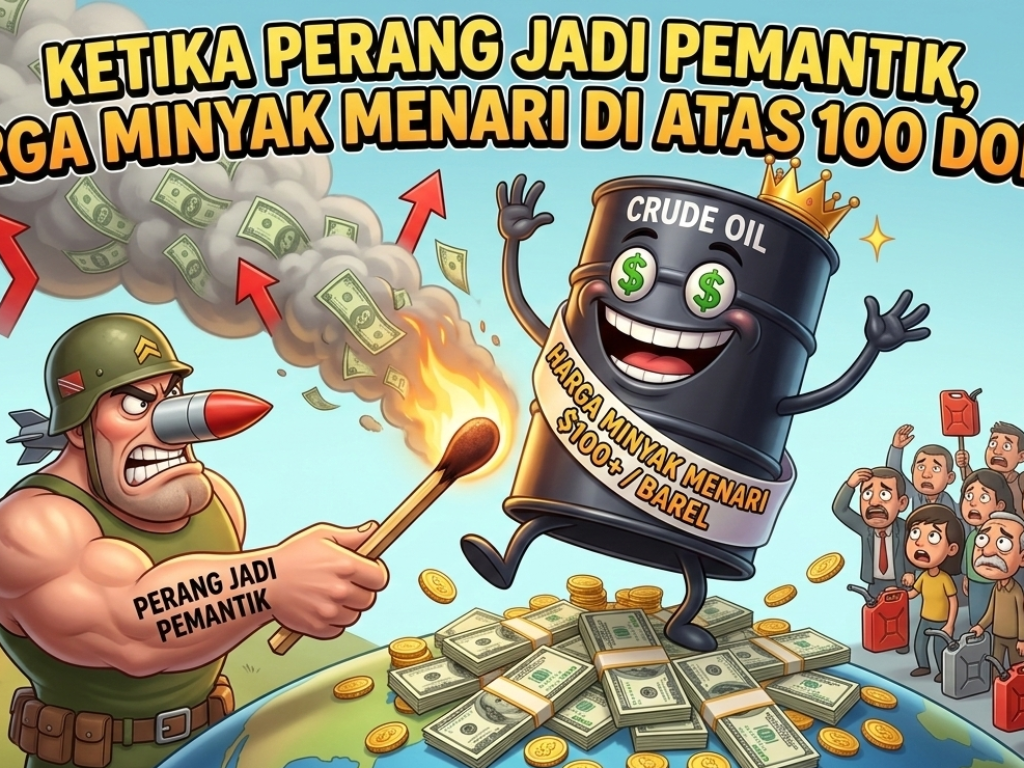 Ketika Perang Jadi Pemantik, Harga Minyak Menari di Atas 100 Dolar