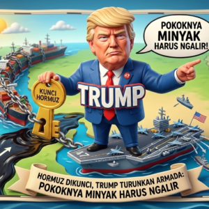 Hormuz Dikunci, Trump Turunkan Armada: Pokoknya Minyak Harus Ngalir