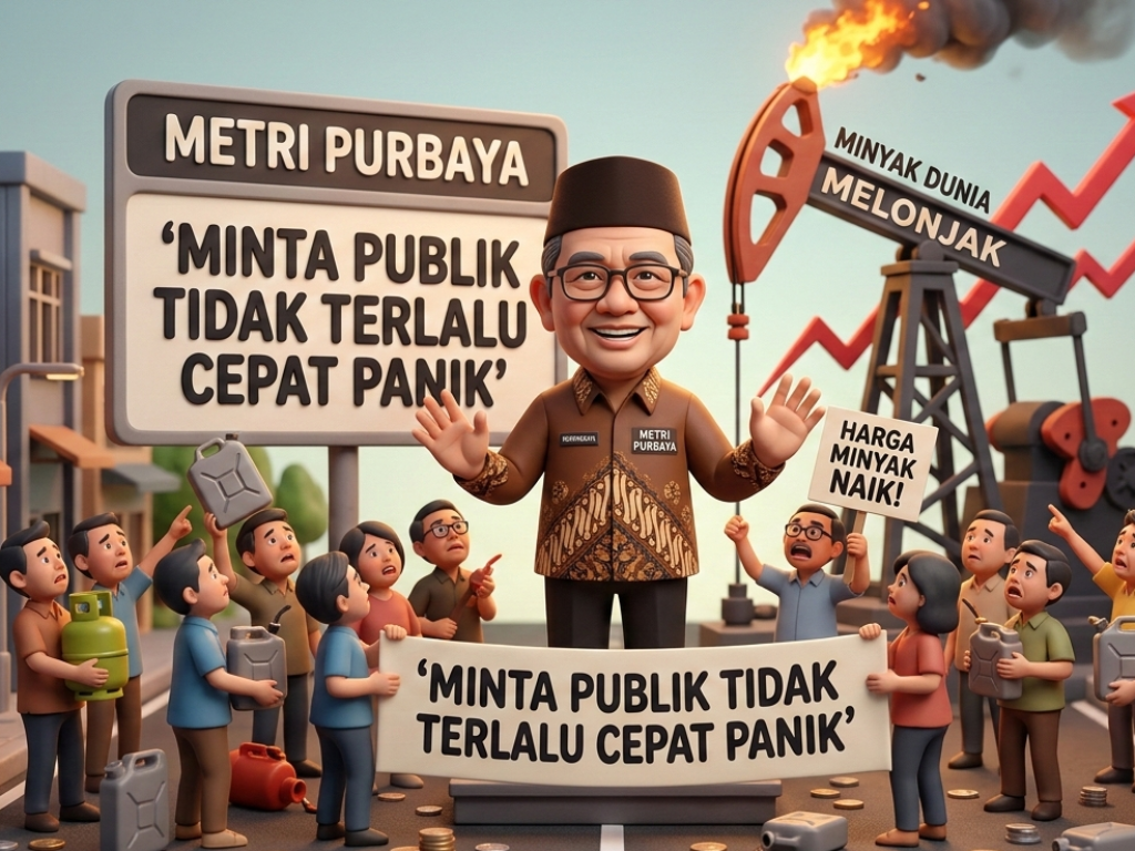 Minyak Dunia Melonjak, Purbaya Minta Publik Tidak Terlalu Cepat Panik