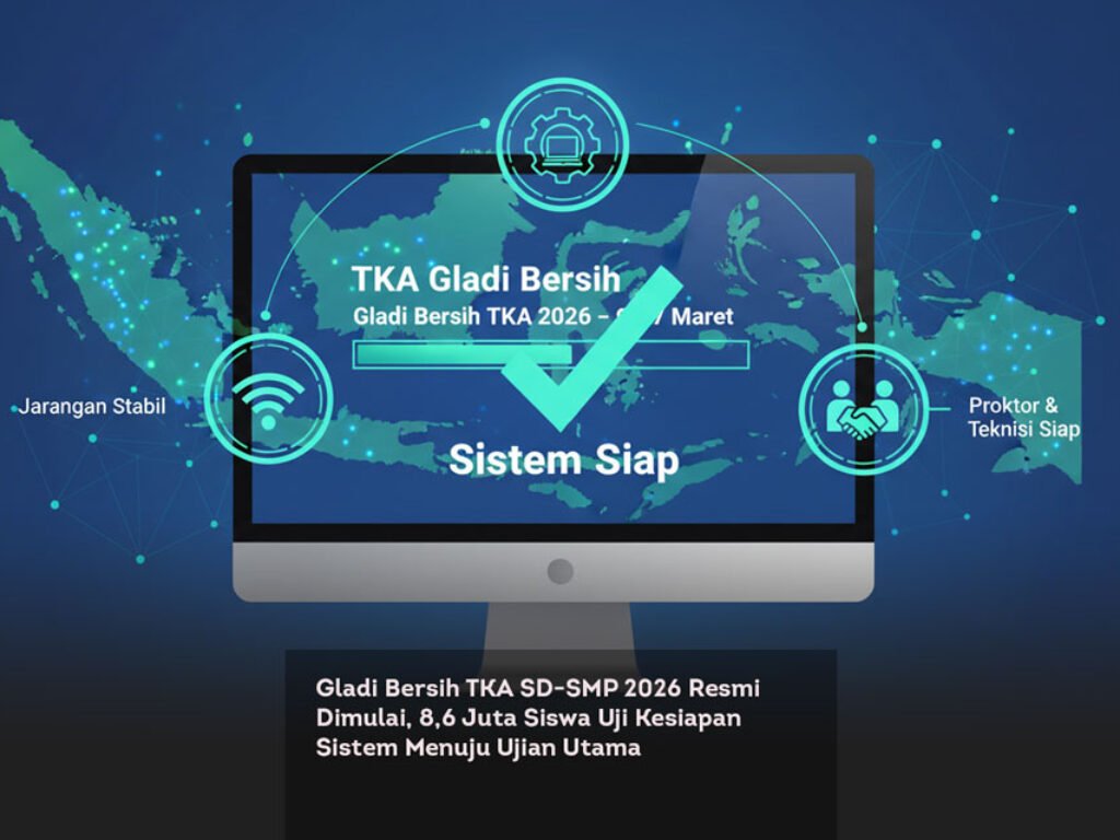 Gladi Bersih TKA SD-SMP 2026 Resmi Dimulai, 8,6 Juta Siswa Uji Kesiapan Sistem Menuju Ujian Utama