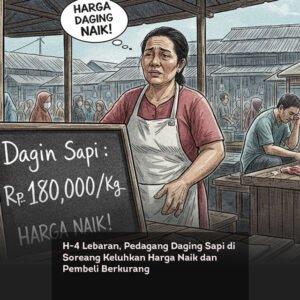 H-4 Lebaran, Pedagang Daging Sapi di Soreang Keluhkan Harga Naik dan Pembeli Berkurang