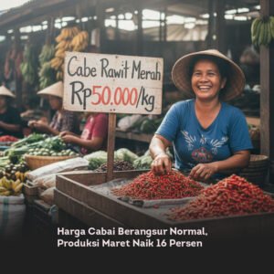 Harga Cabai Berangsur Normal, Produksi Maret Naik 16 Persen