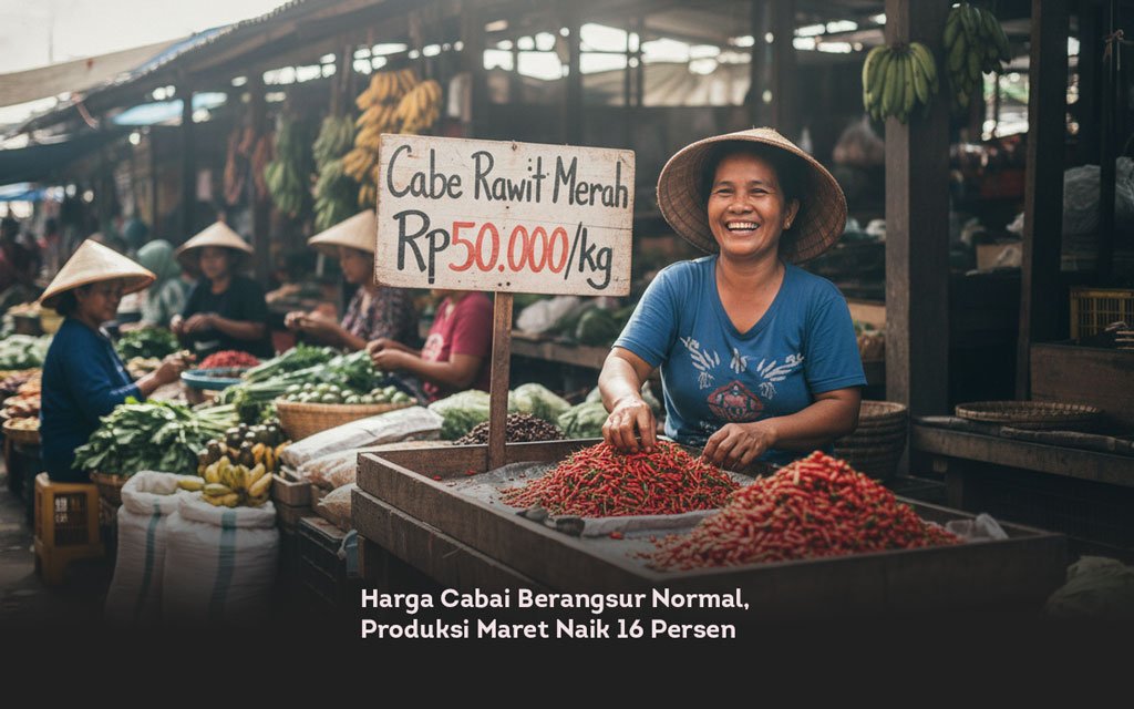 Harga Cabai Berangsur Normal, Produksi Maret Naik 16 Persen locusonline featured image Mar 2026