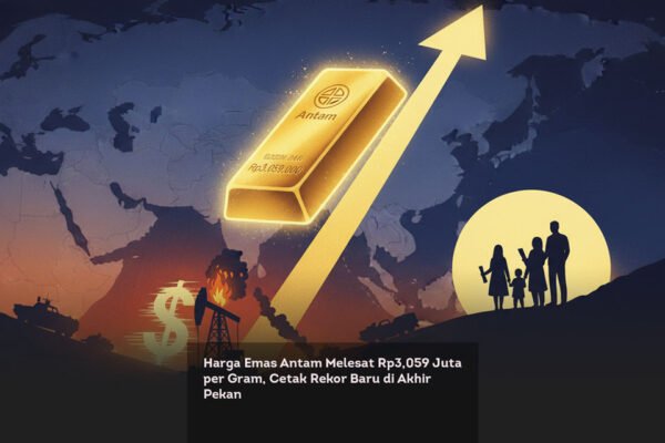 Harga Emas Antam Melesat Rp3,059 Juta per Gram, Cetak Rekor Baru di Akhir Pekan