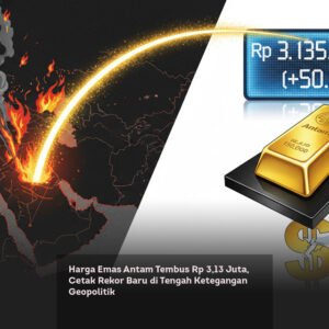 Harga Emas Antam Tembus Rp 3,13 Juta, Cetak Rekor Baru di Tengah Ketegangan Geopolitik