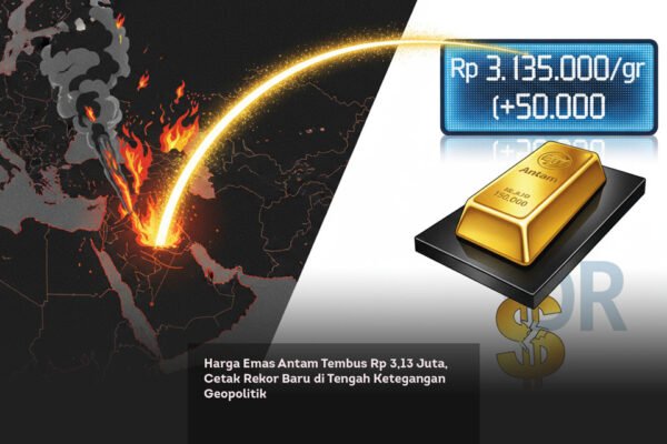 Harga Emas Antam Tembus Rp 3,13 Juta, Cetak Rekor Baru di Tengah Ketegangan Geopolitik locusonline featured image Mar