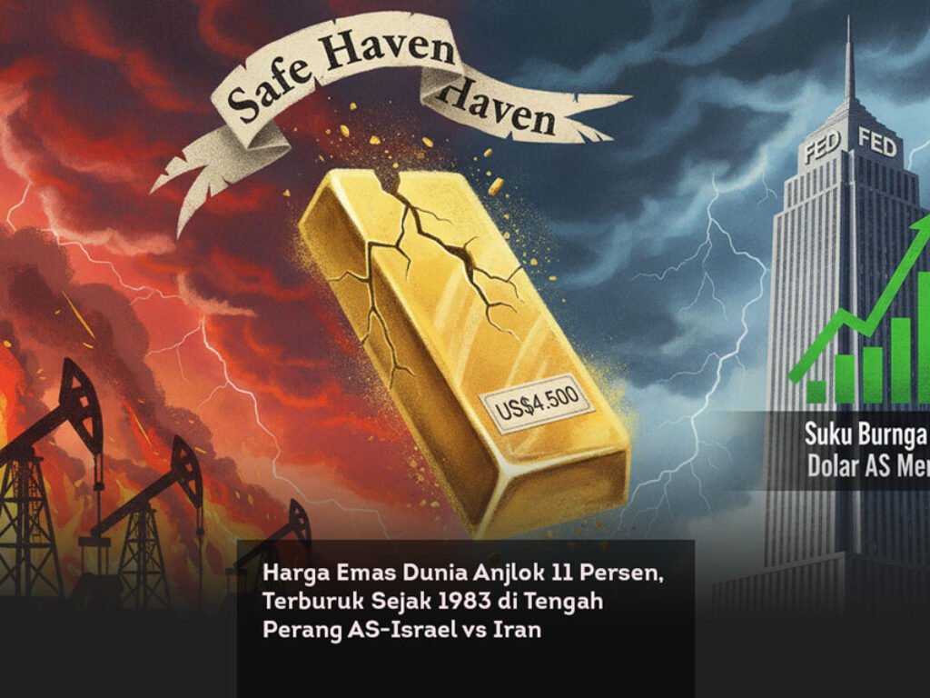 Harga Emas Dunia Anjlok 11 Persen, Terburuk Sejak 1983 di Tengah Perang AS-Israel vs Iran