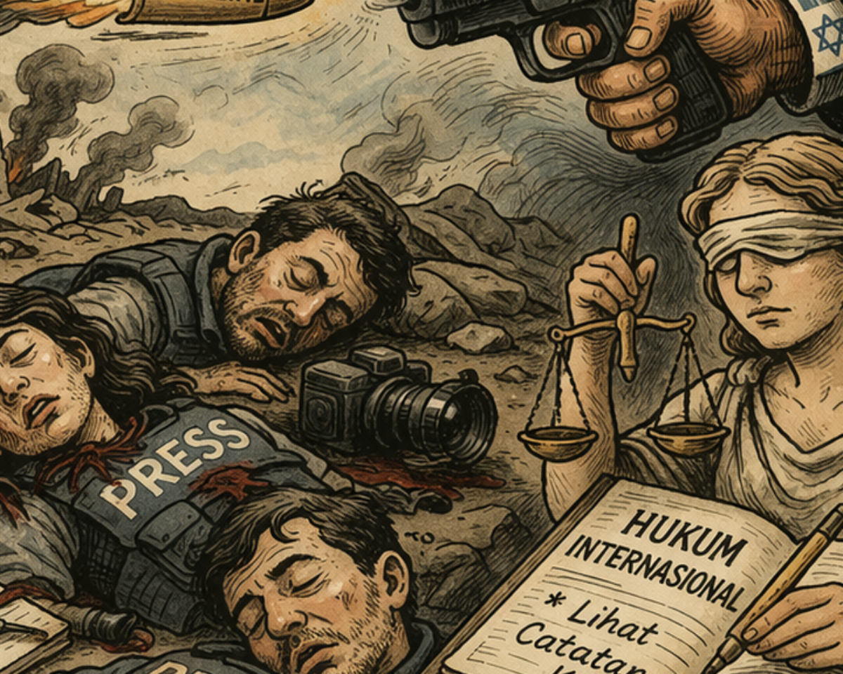 Peluru Lebih Cepat dari Deadline: Tiga Jurnalis Tumbang, Hukum Internasional Kembali Jadi Catatan Kaki