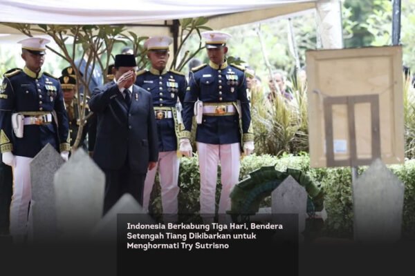 Indonesia Berkabung Tiga Hari, Bendera Setengah Tiang Dikibarkan untuk Menghormati Try Sutrisno locusonline featured image Mar