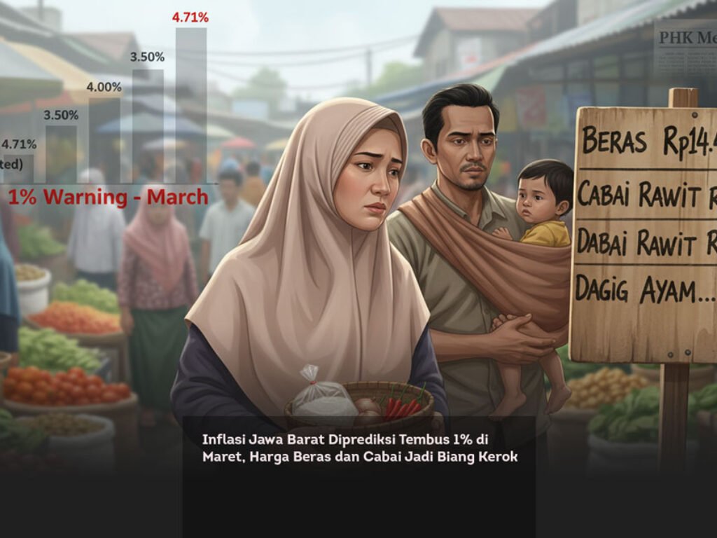 Inflasi Jawa Barat Diprediksi Tembus 1% di Maret, Harga Beras dan Cabai Jadi Biang Kerok