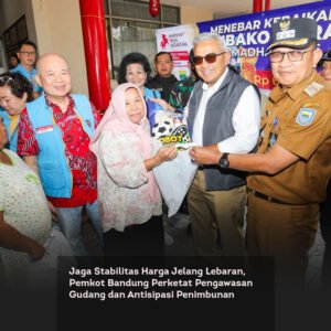 Jaga Stabilitas Harga Jelang Lebaran, Pemkot Bandung Perketat Pengawasan Gudang dan Antisipasi Penimbunan