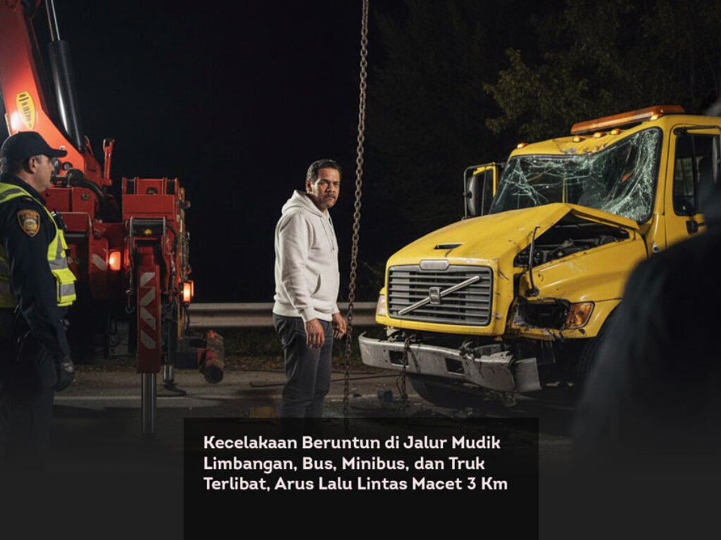 Kecelakaan Beruntun di Jalur Mudik Limbangan, Bus, Minibus, dan Truk Terlibat, Arus Lalu Lintas Macet 3 Km