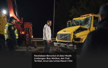 Kecelakaan Beruntun di Jalur Mudik Limbangan, Bus, Minibus, dan Truk Terlibat, Arus Lalu Lintas Macet 3 Km