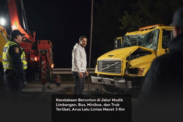 Kecelakaan Beruntun di Jalur Mudik Limbangan, Bus, Minibus, dan Truk Terlibat, Arus Lalu Lintas Macet 3 Km locusonline featured image Mar 2026