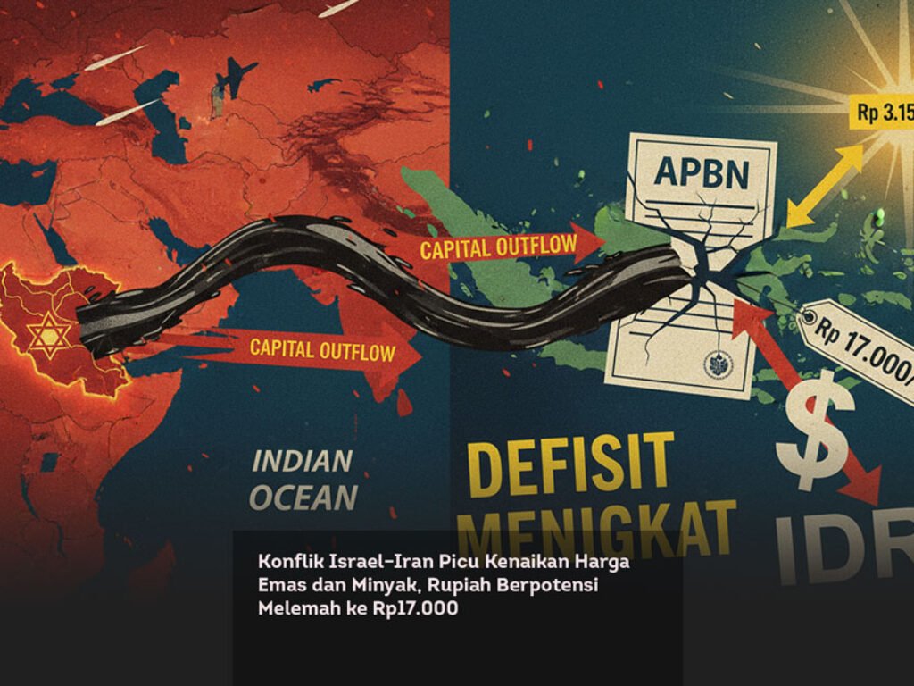 Konflik Israel–Iran Picu Kenaikan Harga Emas dan Minyak, Rupiah Berpotensi Melemah ke Rp17.000