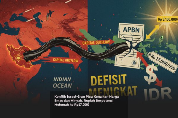 Konflik Israel–Iran Picu Kenaikan Harga Emas dan Minyak, Rupiah Berpotensi Melemah ke Rp17.000 locusonline featured image Mar