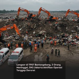 Longsor di TPST Bantargebang, 3 Orang Meninggal, DKI Jakarta Aktifkan Operasi Tanggap Darurat locusonline featured image Mar