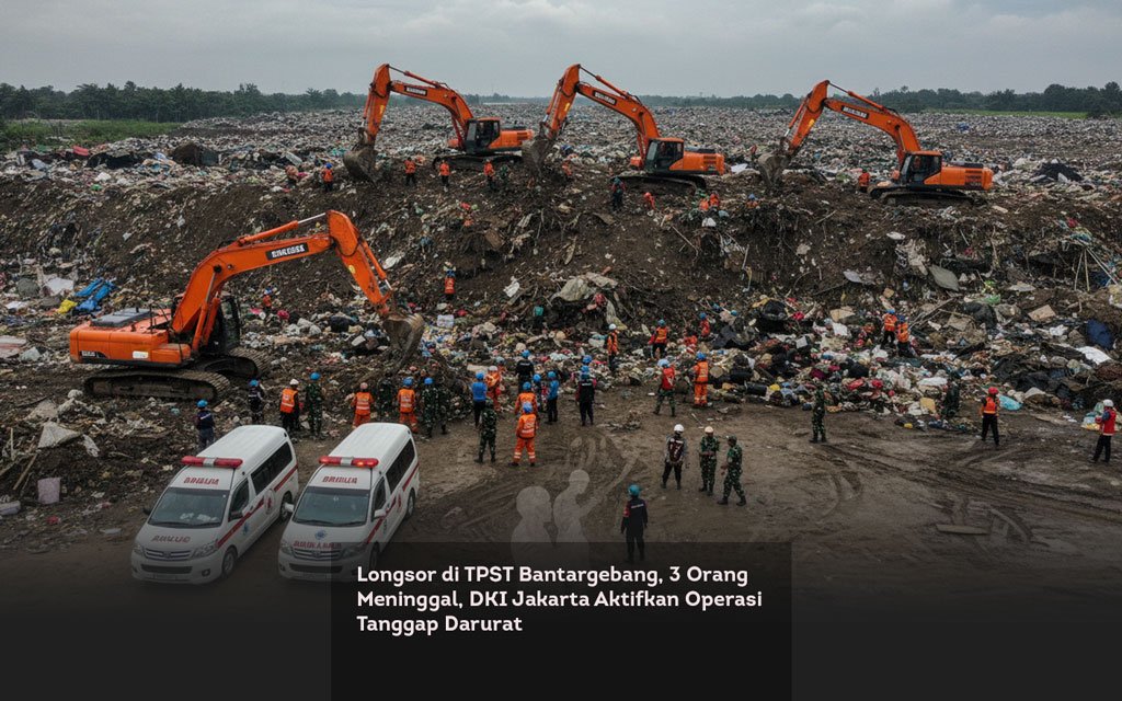 Longsor di TPST Bantargebang, 3 Orang Meninggal, DKI Jakarta Aktifkan Operasi Tanggap Darurat locusonline featured image Mar