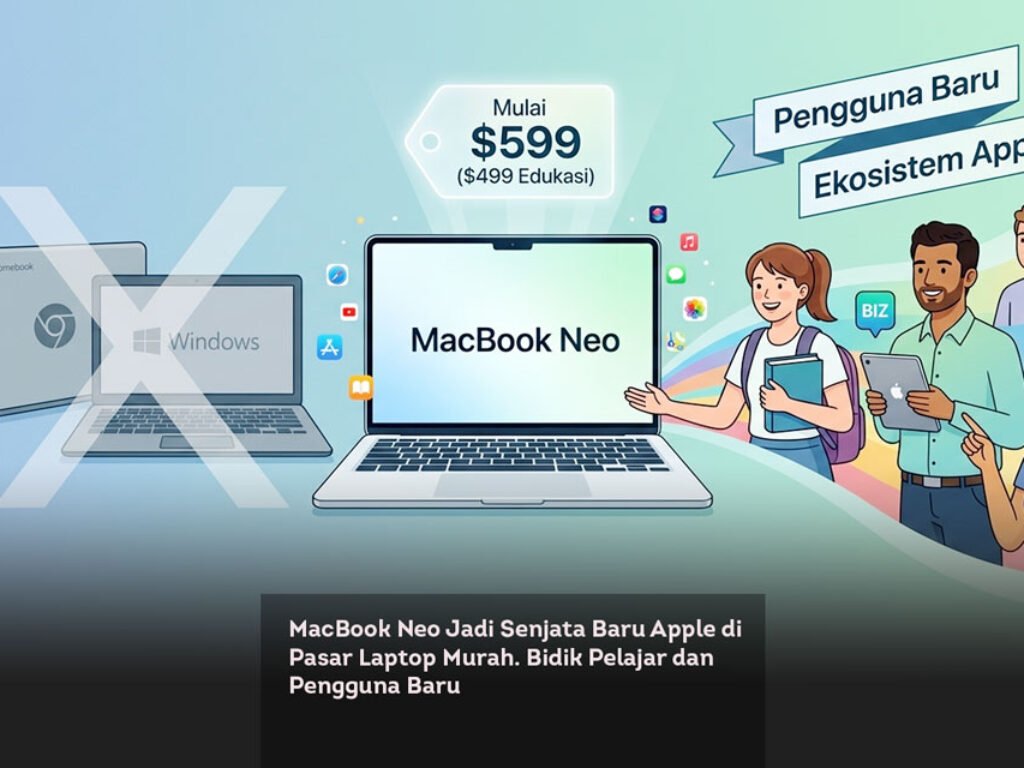 MacBook Neo Jadi Senjata Baru Apple di Pasar Laptop Murah. Bidik Pelajar dan Pengguna Baru