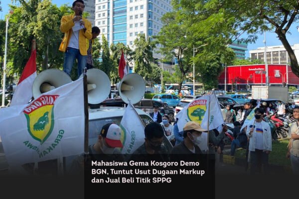 Mahasiswa Gema Kosgoro Demo BGN, Tuntut Usut Dugaan Markup dan Jual Beli Titik SPPG locusonline featured image Mar 2026