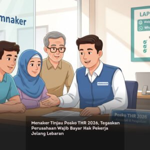 Menaker Tinjau Posko THR 2026, Tegaskan Perusahaan Wajib Bayar Hak Pekerja Jelang Lebaran