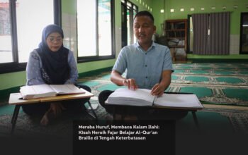 Meraba Huruf, Membaca Kalam Ilahi, Kisah Heroik Fajar Belajar Al Qur'an Braille di Tengah Keterbatasan locusonline featured image Mar