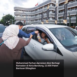 Muhammad Farhan Apresiasi Aksi Berbagi Ramadan di Kota Bandung, 12.500 Paket Bantuan Dibagikan