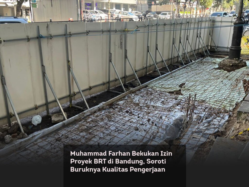 Muhammad Farhan Bekukan Izin Proyek BRT di Bandung, Soroti Buruknya Kualitas Pengerjaan