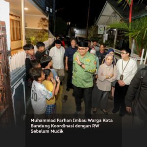 Muhammad Farhan Imbau Warga Kota Bandung Koordinasi dengan RW Sebelum Mudik
