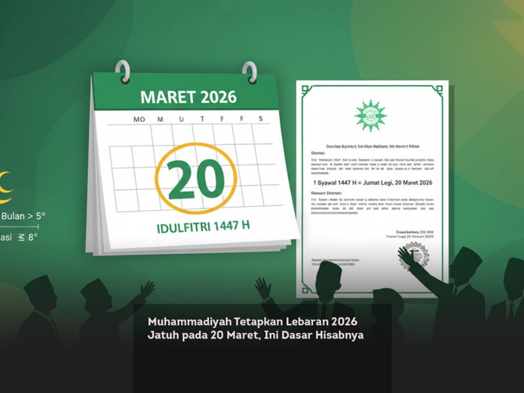 Muhammadiyah Tetapkan Lebaran 2026 Jatuh pada 20 Maret, Ini Dasar Hisabnya