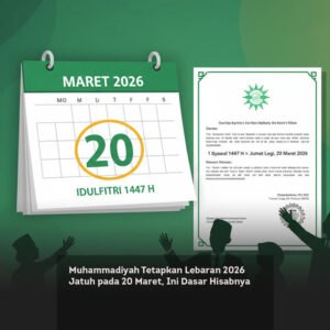 Muhammadiyah Tetapkan Lebaran 2026 Jatuh pada 20 Maret, Ini Dasar Hisabnya