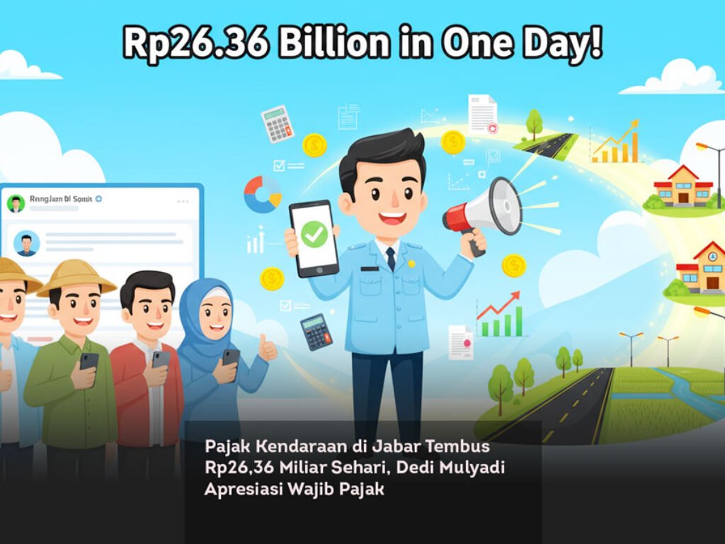 Pajak Kendaraan di Jabar Tembus Rp26,36 Miliar Sehari, Dedi Mulyadi Apresiasi Wajib Pajak