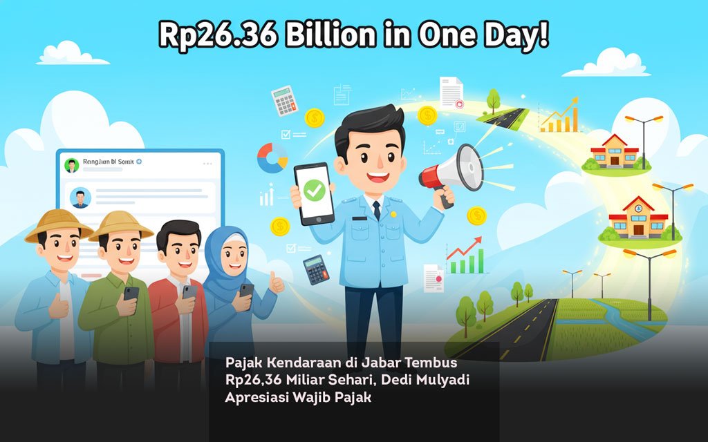 Pajak Kendaraan di Jabar Tembus Rp26,36 Miliar Sehari, Dedi Mulyadi Apresiasi Wajib Pajak locusonline featured image Mar 2026