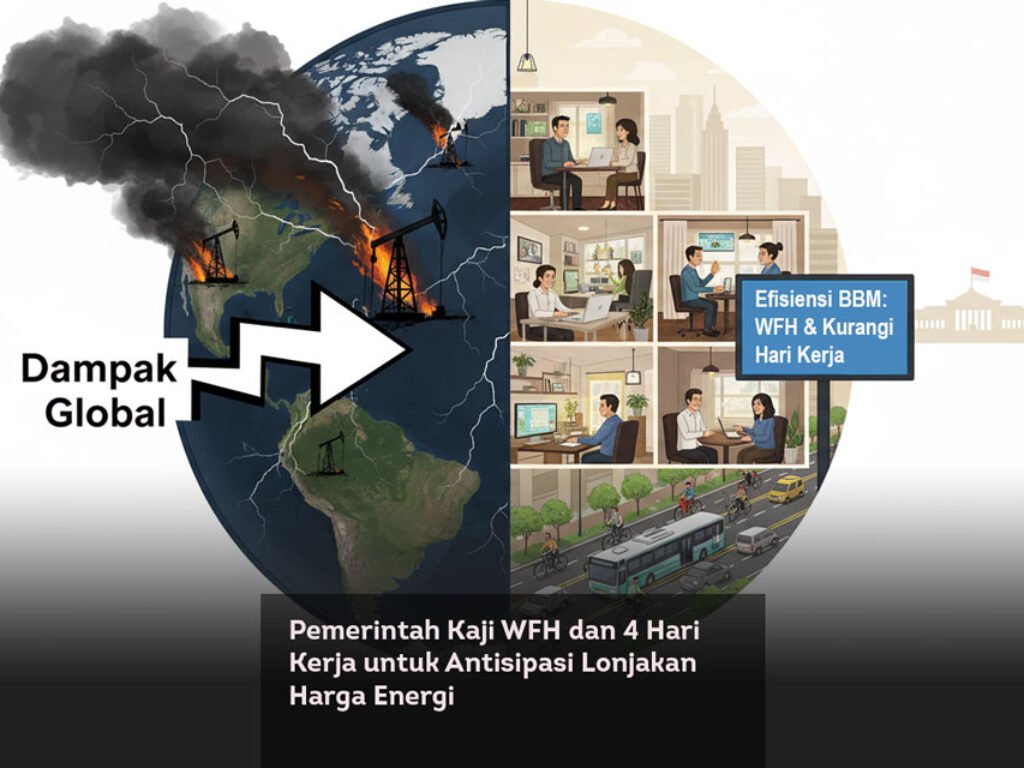 Pemerintah Kaji WFH dan 4 Hari Kerja untuk Antisipasi Lonjakan Harga Energi