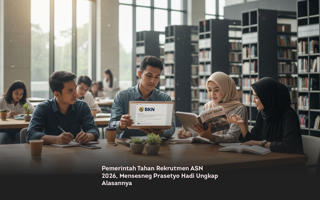 Pemerintah Tahan Rekrutmen ASN 2026, Mensesneg Prasetyo Hadi Ungkap Alasannya locusonline featured image Mar 2026