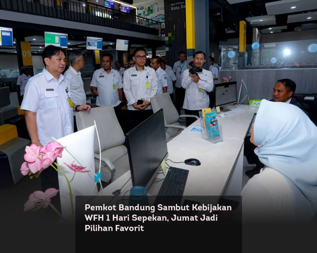 Pemkot Bandung Sambut Kebijakan WFH 1 Hari Sepekan, Jumat Jadi Pilihan Favorit