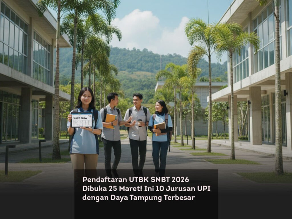 Pendaftaran UTBK SNBT 2026 Dibuka 25 Maret! Ini 10 Jurusan UPI dengan Daya Tampung Terbesar