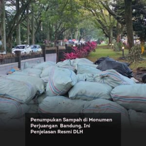 Penumpukan Sampah di Monumen Perjuangan  Bandung, Ini Penjelasan Resmi DLH