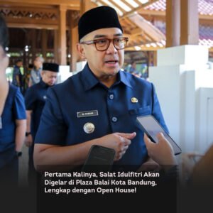 Pertama Kalinya, Salat Idulfitri Akan Digelar di Plaza Balai Kota Bandung, Lengkap dengan Open House!