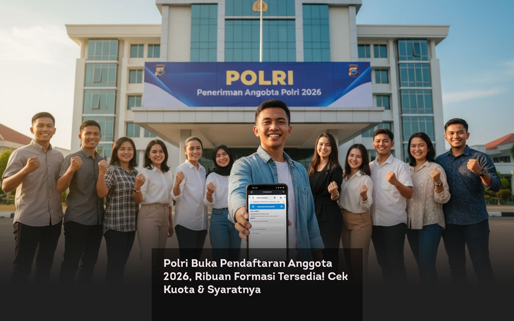 Polri Buka Pendaftaran Anggota 2026, Ribuan Formasi Tersedia! Cek Kuota & Syaratnya locusonline featured image Mar 2026