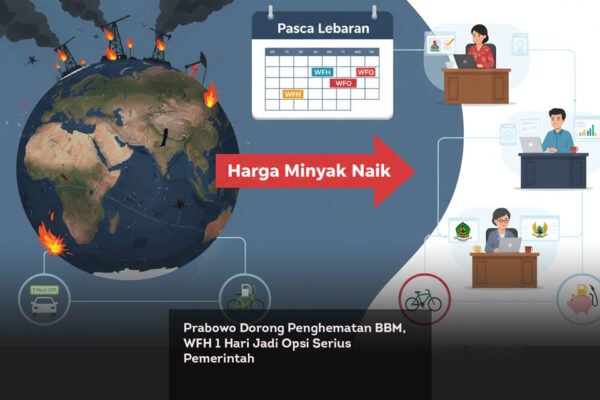Prabowo Dorong Penghematan BBM, WFH 1 Hari Jadi Opsi Serius Pemerintah locusonline featured image Mar 2026