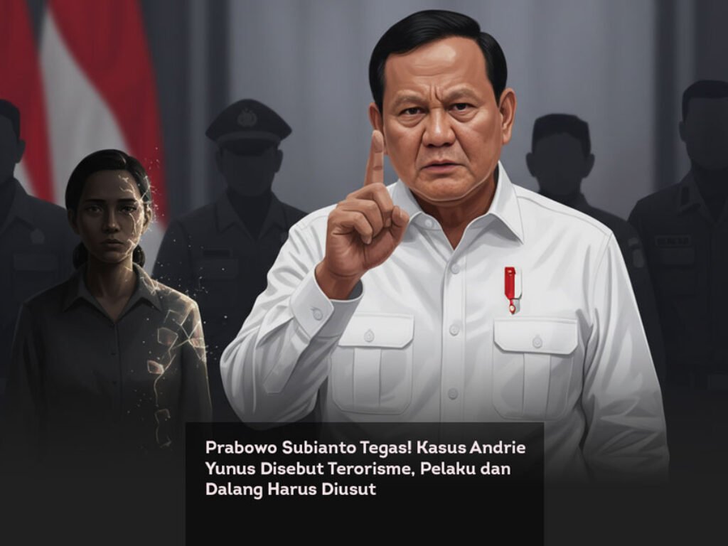 Prabowo Subianto Tegas! Kasus Andrie Yunus Disebut Terorisme, Pelaku dan Dalang Harus Diusut