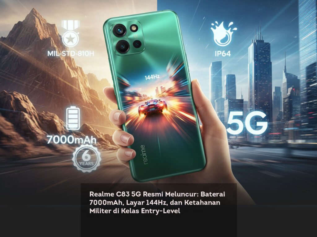 Realme C83 5G Resmi Meluncur: Baterai 7000mAh, Layar 144Hz, dan Ketahanan Militer di Kelas Entry-Level