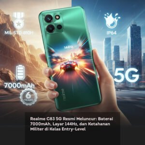 Realme C83 5G Resmi Meluncur: Baterai 7000mAh, Layar 144Hz, dan Ketahanan Militer di Kelas Entry-Level