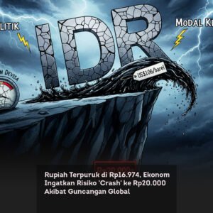 Rupiah Terpuruk di Rp16.974, Ekonom Ingatkan Risiko ‘Crash’ ke Rp20.000 Akibat Guncangan Global
